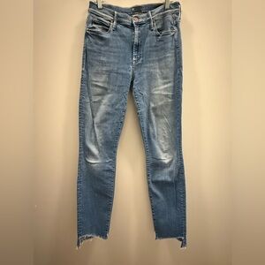 MOTHER Women's High Rise Jeans in Medium Blue
